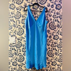 NWT Slinky Sky Blue Midi Slip Dress XXL